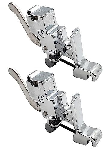 2 Stück, Snap On Shank Low Shank Adapter Nähfußhalter, Halterung für Nähmaschinen mit niedrigem Schaft, Universal Fit für Brother Singer Janome Toyota Kenmore