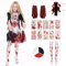 Maryparty Zombie Cheerleader Costume Zombie Costume Kids with Blood for Halloween (S)