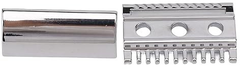 Qukaim Tondeuse à barbe manuelle en acier inoxydable - Accessoire de toilettage double face