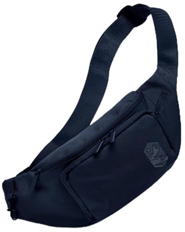 Bauchtasche: Berge - Gürteltasche für maximalen Stauraum - 4 Fächer jeweils mit Reißverschluss - Festival Brusttasche Hüfttasche - Wasserabweisend Bauchtasche Handytasche Sport Laufgürtel (Navy)