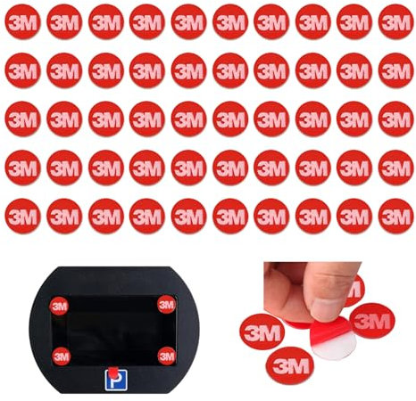 100pcs Circular Non-Marking Double Sided Sticky Pads, Heavy Duty Waterproof Acrylic Adhesive Tape for Number Plates, 10mm Diameter, 1mm Thick