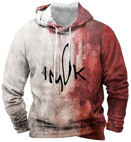 AMDOLE Halloween kostüm Kinder mädchen Herren Langarm Hoodie Kapuzenpullover Top Outdoor Sweatshirt Shirt Halloween Bedrucktes Sweatshirt Fleecejacke Mit Herren (Pink, M)