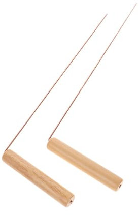 TOYANDONA Lot de 2 cannes à prospection - Chasse fantômes - Barres de localisation au trésor - Pour spiritueux - Bâtons paranormaux - Pour trésors - Outil doré - Baguettes en cuivre en bois