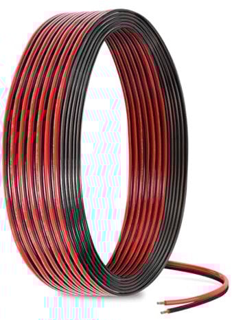 18 Gauge Electrical Wire, 100FT (50FT Red + 50FT Black) Flexible Red Black 2 Pin Stranded PVC Wire Extension Cable Cord CCA Copper Wire Hookup for LED Strip Lights Auto Motor Wiring DC 12V 24V