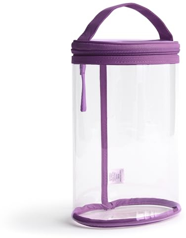Vera Bradley Women's Clear Lotion Bag Travel Accessory, Iris Orchid, One Size