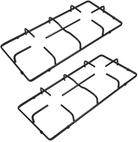 SPARES2GO Pan Support Stand Grid Burner Grate for Bush fits Cookworks AG60GNSS AG60GNW Gas Hob Cooker (Pack of 2, 460mm x 215mm)