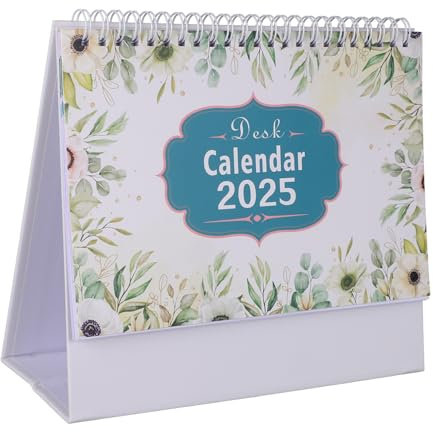 ARTIBETTER 2025 Tischkalender in Englischer Version Tageskalender Für Den Schreibtisch Großer Tischkalender Kleiner Schreibtischkalender Desktop-kalender Standkalender Papier