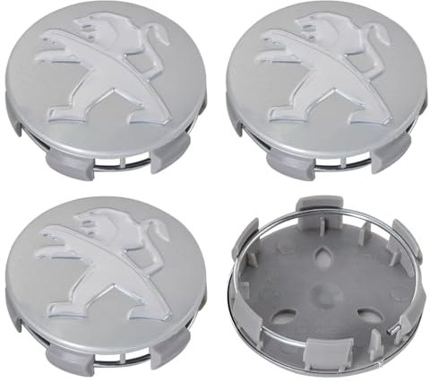 4Pcs Cache Moyeu pour Peugeot 508 Limousine AB Bj.2019, 60mm Centre de Jante Capuchons Centre Roue Couvre Chapeaux Enjoliveurs Centre de Roue de Voiture Bouchon De Jante,D-