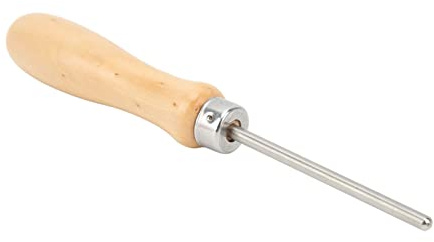 Grcfumo 1 Pc Racket Stringing Awl, Tennis Racket Stringing Tool, Portable Universal Wooden Handle Racquet Threading Tool for Outdoor