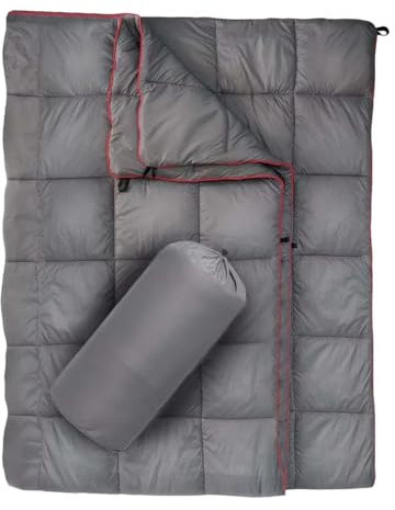 Wouueso Ultralight Camping Blanket - Waterproof, Wearable, Warm Poncho Liner for Outdoor Travel, Climbing, Sleeping Quilt Mat