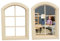 2 Ventanas de casa de muñecas, Muebles de Madera a Escala 1/12, miniaturas de casa de muñecas, Marco de Ventana de Hadas sin Pintar, Modelo para de , Accesorios, Puerta de de muñ