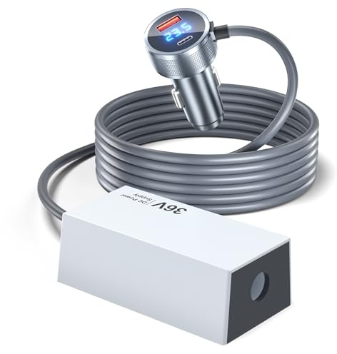 Starlink Mini adattatore per auto, caricabatterie da auto 12 V/24 a 36 V, convertitore step-up Starlink, mini accessori, 1 m, mini adattatore accendisigari per camper, camion/camper, auto, USB-C 45 W