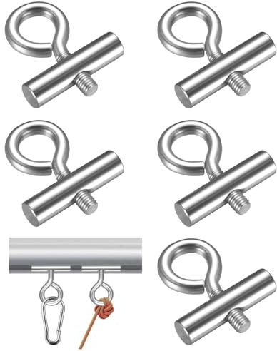 qiwuhai 5 Packs Awning Rail Stoppers, 8-10 mm Caravan Awning Accessories, 304 Stainless Steel Piping Stopper for RV Caravan Motorhome Campervan Camping Tent Equipment Accessories