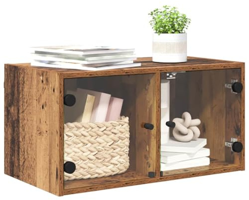 vidaXL Wandschrank 68 x 37 x 35 cm Holzwerkstoff Altholz