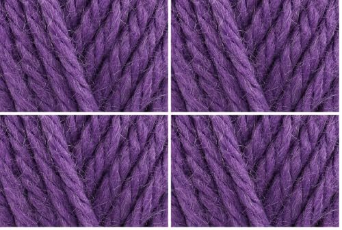 King Cole Big Value Super Chunky Yarn Shade 3554 Amethyst (Pack of 4)
