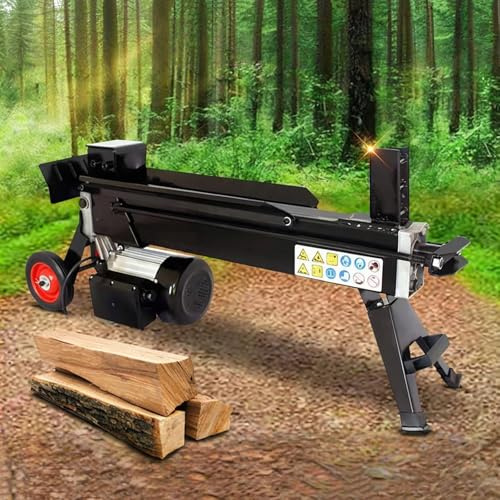Hydraulischer Holzspalter - 8T Vollautomatisch, 2200W Großer Motor, Einhandbedienung, Spaltdurchmesser 5-400mm, leicht zu bewegen
