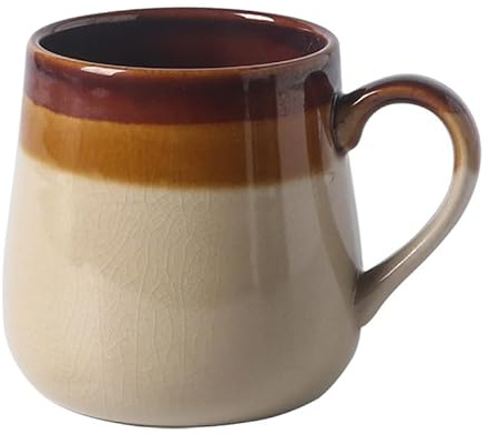 Ximoryn 450ML Ice Crack Glaze Gradient Ceramic Coffee Mugs, Large Stoneware Tea Cups, Assorted Retro Designs for Home Office, Coffee, Tea, Latte, Gift (Style-A)