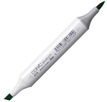 Copic Sketch Coloured Marker Pen - (G-19) Bright Colours Parrot Green, For Art & Crafts, Colouring, Graphics, Highlighter, Design, Anime, Professional & Beginners, Art Supplies & Colouring Books