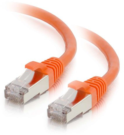 C2G 00883 Cat6 Cable - Snagless Shielded Ethernet Network Patch Cable, Orange (8 Feet, 2.43 Meters)
