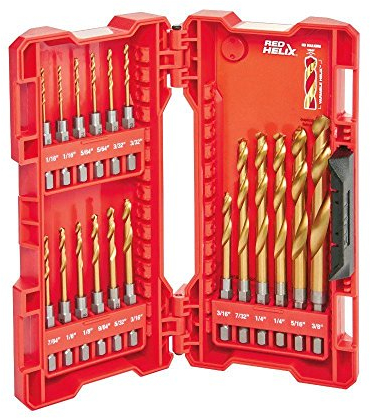 Milwaukee 48-89-4680 18-Piece Shockwave Impact Duty Thunderbolt Titanium Drill Bit Set w/Anti-Walking 135 Degree Angled Tip and Storage Case