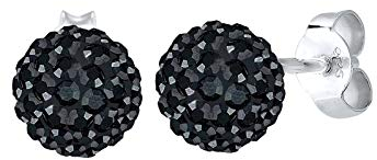 Elli Ohrringe Damen Ohrstecker Glamour Kugel mit Kristallen in 925 Sterling Silber