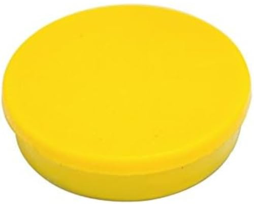Bi-Office Bi-Silque IM160209 10 mm Round Magnet - Yellow (Pack of 10)