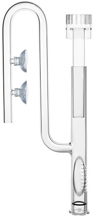 JARDLI Glass Lily Pipe Inflow with Surface Skimmer for Aquarium Planted Tank (13mm for 12/16mm (1/2'' i.d.) tubing)