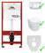 Tece Vorwandelement Base inkl. Drückerplatte chrom + Lavita Wand WC Galve ohne Spülrand + WC-Sitz mit Soft-Close-Absenkautomatik