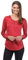Vincenzo Boretti Blusa, Taglio Abbastanza Aderente, Scollo Rotondo Rosso Vino XS
