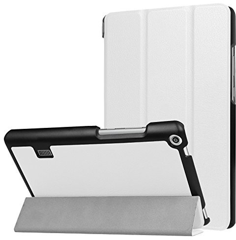 FanTing Huawei MediaPad T3 7.0 Cover, Ultrasottile Custodia in Pelle PU, con Stand per Huawei MediaPad T3 7.0 -Bianco