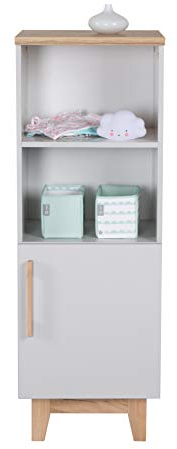 roba Standregal 'Caro', lichtgrau, aus Holz für Babyzimmer und Kinderzimmer mit Soft Close-Technik