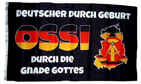 Fahne/Flagge Ossi durch die Gnade Gottes 90 x 150 cm