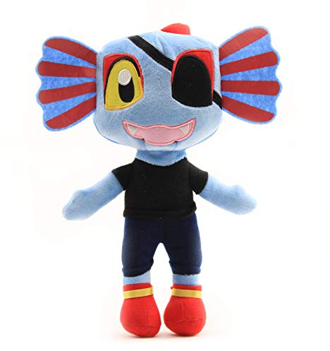 uiuoutoy Undertale Plüschtier Fish Undyne Plüsch Stofftier Puppe Fisch Kuscheltier Kinder Spielzeug Geschenk 27cm