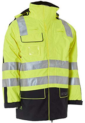 Elka Securetech Multinorm Jacke, Fluoreszierendes Gelb/Marineblau, XL