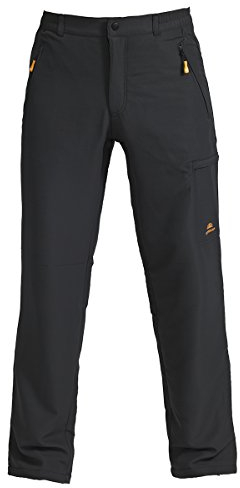 NORDCAP Damen Thermohose, Funktionelle Sporthose in Anthrazit, Wasserabweisende, atmungsaktive Wanderhose, Lange Freizeithose, Gr. 22