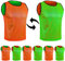 SPORTSBIBS 6X Fußball Leibchen für Kinder und Erwachsene - Set von 6 Stück - Wendeleibchen 2-Farbig, Trainingsleibchen, Markierungshemd Doppelseitig für Damen Herren Junioren Senioren