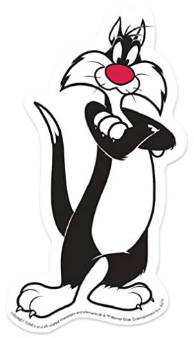 Paper House Productions Looney Tunes Sylvester The Cat gestanzter Vinyl-Aufkleber, 9,4 cm