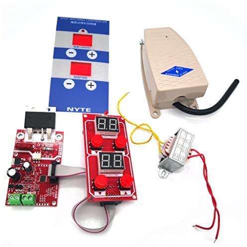 SUOYATE Mini saldatrice a Punti Scheda di Controllo per saldatrice a Punti Kit per saldatrice a Punti con Punto cicalino a Pulsante