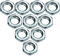 AERZETIX - C49460 - Juego de 10 Tuercas bajas M14 hexagonales/6 lados - contra tuercas con rosca métrica - en acero galvanizado