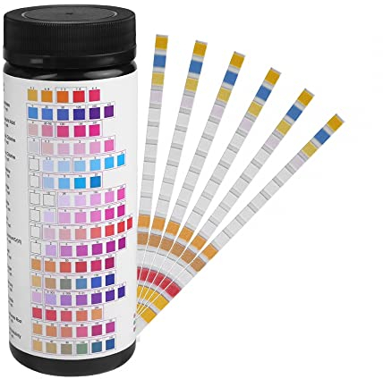 100 Pcs 16in1 Water Hardness Test Kit, Aquarium Test Strips Fast Accurate Home Water Quality Test for Ponds Fish Tanks Swimming Pools