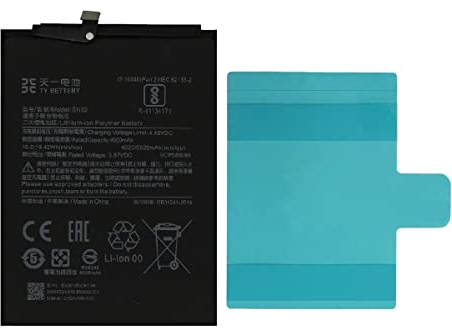 [TY BETTERY] Batteria compatibile con BN52 Xiaomi Redmi NOTE 9 Pro