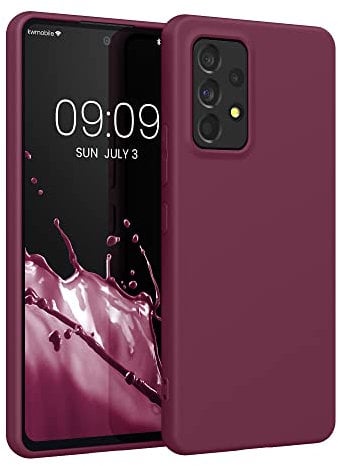 kwmobile Hülle kompatibel mit Samsung Galaxy A53 5G Hülle - weiches TPU Silikon Case - Cover geeignet für kabelloses Laden - Bordeaux Violett