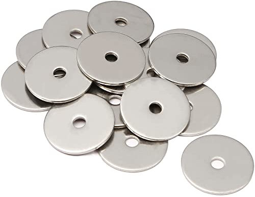 AMLOOPH Unterlegscheiben M5, Große Flach Unterlegscheiben 25mm X 1,5mm, Edelstahl Beilagscheiben A2 V2A (20 Stück) Für Schrauben, Muttern & Gewindestange