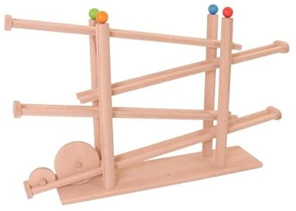 Große Holz-Kugelbahn | Murmelbahn | Motorik-Lernspielzeug 4010