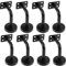 KMERCE 8pcs Handlaufträger, Halterung für Handlauf Schwarz, handlaufhalter aus Edelstahl, Handlauf Wandhalter Zubehör für Wandbefestigungen, Stützung, Holz Geländer, mit Anschluss flach, 60*80mm