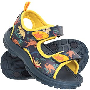 Mountain Warehouse Sand Kids Sandals - Comfortable Footwear with Cushioned Footbed, Touch Strap Fastening For Boys & Girls - For Spring Summer, Beach, Walking & Outdoors Mustard Kids Shoe Size 13