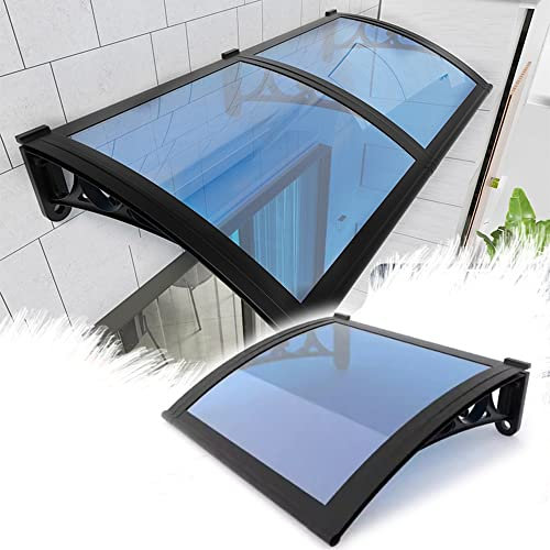 XFAK Marquise De Porte pour Balcon, Toit Marquise Extérieur, Auvent pour Climatisation/Toit/Garage, Panneau De Plexi pour Abri De Solaire/Pluie/Neige-80X200CM (Size : 24x24/60x60cm)