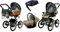 BabyLux Kinderwagen 4in1 mit Autositz für Kleinkinder – Kinderwagen für Neugeborene und Kleinkinder –– Baby Neugeborenen Kinderwagen – ISOFIX Autositzbasis – Max 15kg – Fern Leaf Silver Frame