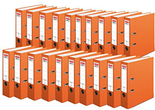 Herlitz Ordner maX.file protect A4 (8 cm mit Einsteckrückenschild), orange, 20 Stück