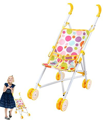 Kinder-Puppen-Aufbewahrungs-Kinderwagen, Sammlungs-Puppen-Kinderwagen-Spielzeug, realistisches Rollenspiel-Kinderspielzeug mit Lenker, Kinder-Simulations-Kinderwagen-Puppenspielzeug für Wohnzimmer